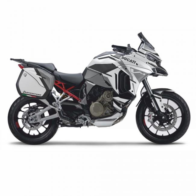 DUCATI Multistrada V4 "Adventure" - Pearl White Dekor Stickerkit BJ. 2021-