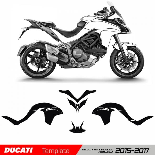 Ducati Multistrada 15 -17 Template Schnittvorlage Cutcontour