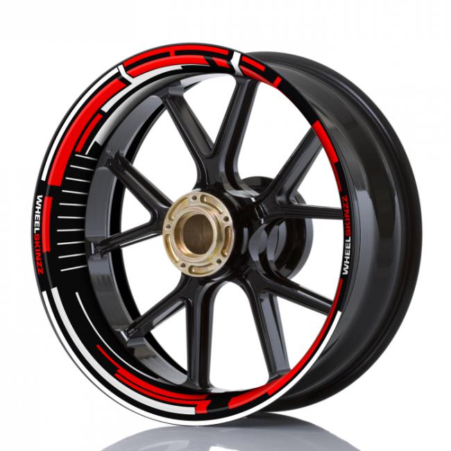 Wheelskinzz® "Space" Rot / Weiss
