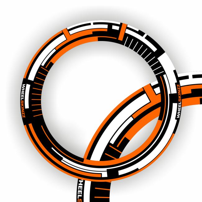 Wheelskinzz® "Space" Orange / Weiss