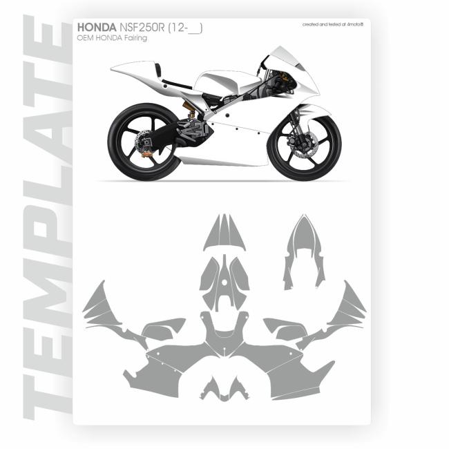 HONDA NSF 250 R (12-_) Template Schnittvorlage Cutcontour