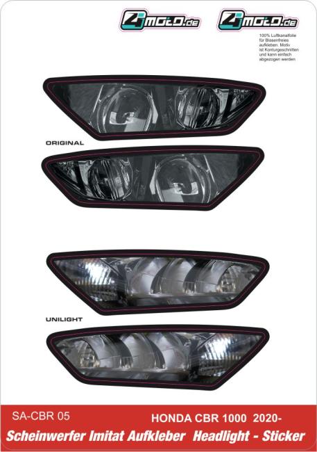 Scheinwerfer Imitat Aufkleber Honda CBR 1000 RR-R ab 2020 Headlight Stickers Scheinwerfer Imitat Aufkleber Honda CBR 1000 RR-R ab 2020 Headlight Stickers