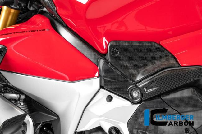 Left side cover on tank Carbon matte Panigale V4 2025