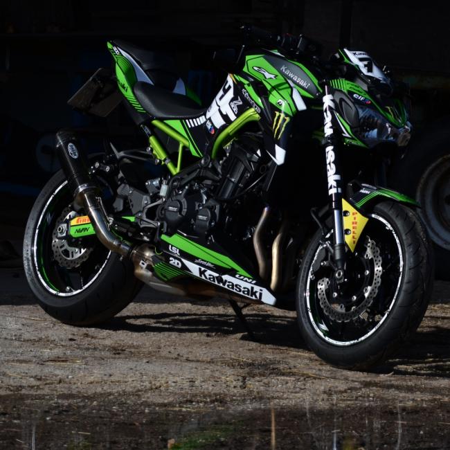 Kawasaki Z900 "RACE" 17- 19 Motorcycle Dekor Graphics
