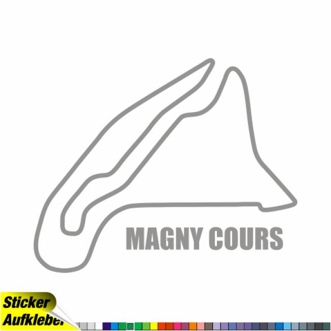 Magny Cours Rennstrecken Aufkleber Sticker