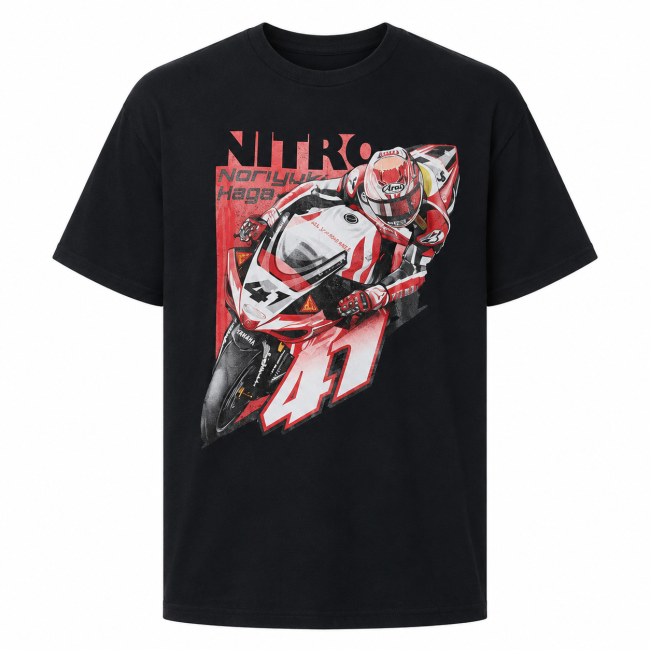 Noriyuki Haga #41 Nitro Racing T-Shirt – Schwarz
