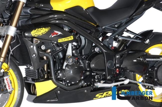 Water radiator cover left carbon