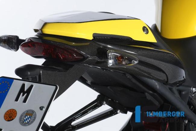 License plate holder (incl. taillight cover with indicator mount) Carbon Triumph Speed Triple 1050