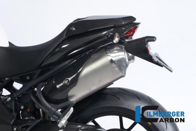 Auspuffhitzeschutz Endtopf links Carbon für Triumph Speed Triple 1050