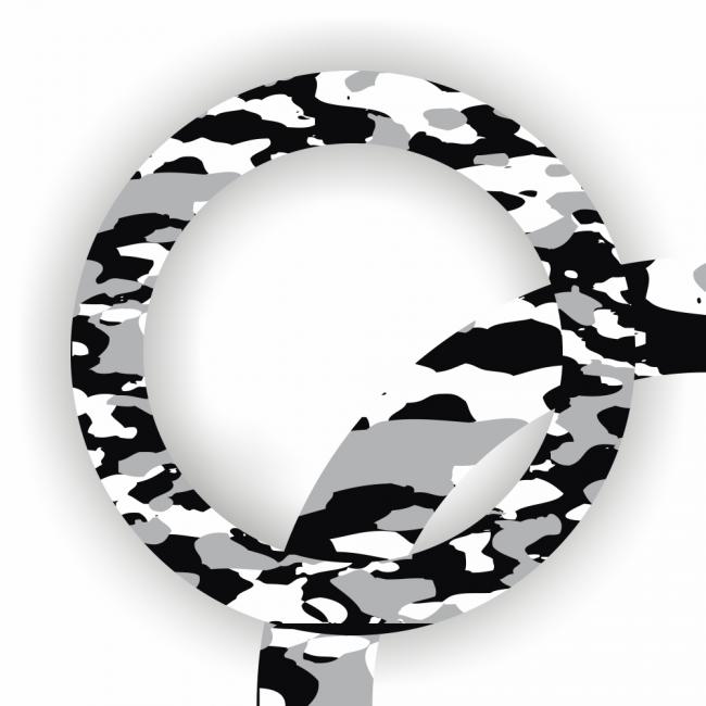 Wheelskinzz® Camouflage Schwarz/Grau/Weiß