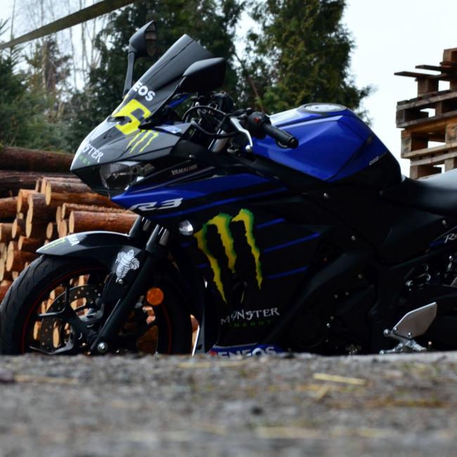 YAMAHA YZF R3 (15-18) "Rossi Replica Monster Energy 2019" Dekor Stickerkit YAMAHA YZF R3 (15-18) "Rossi Replica Monster Energy 2019" Dekor Stickerkit