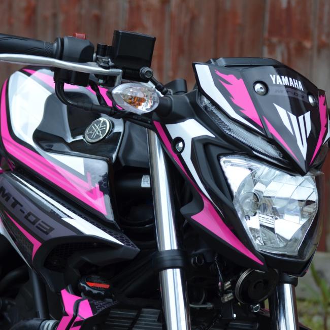 YAMAHA MT03 16 - "SPLT-Weiß" Dekor Stickerkit YAMAHA MT03 16 - "SPLT-Weiß" Dekor Stickerkit