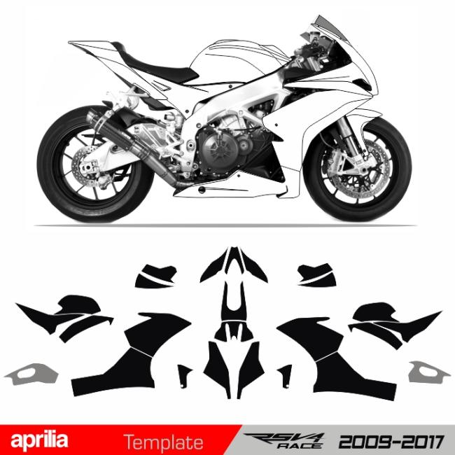 Aprilia RSV4 Racing TTSL 09-17 - Template Schnittvorlage Cutcontour