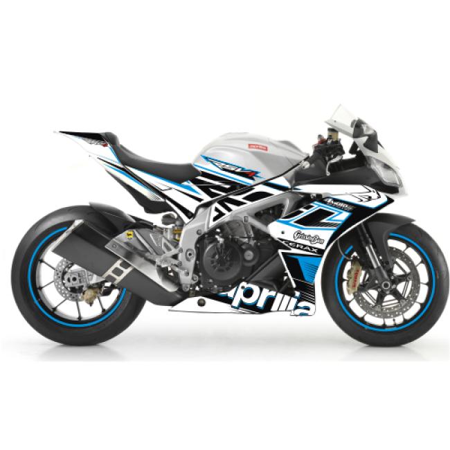 Aprilia RSV4 09 - 14Dekor Cyan Stickerkit