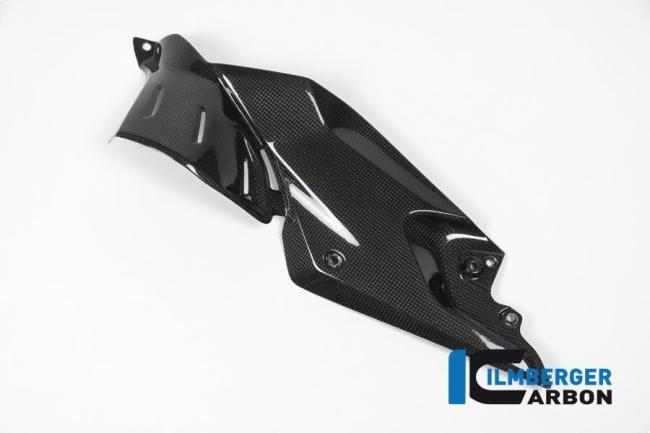 Seitendeckel unterm Tank links Carbon