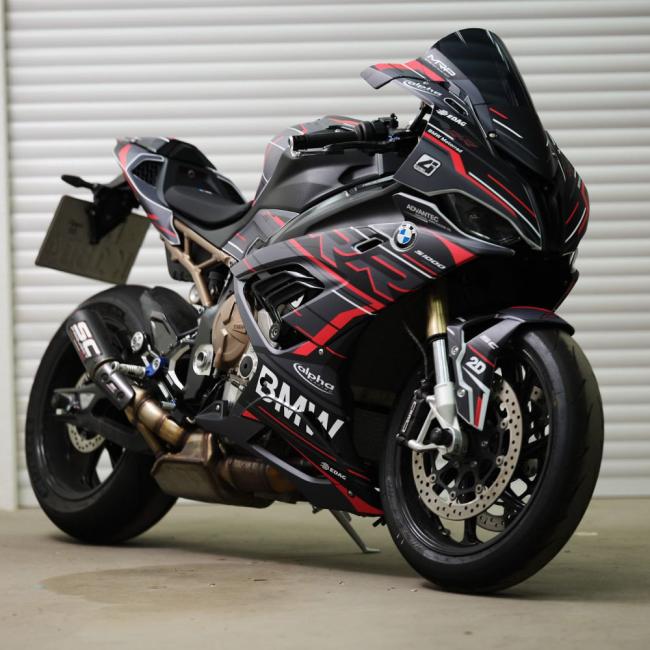 BMW S1000RR (19-22) K67 Dekor Stickerkit "RACESTP" Schwarz/Rot/Weiß