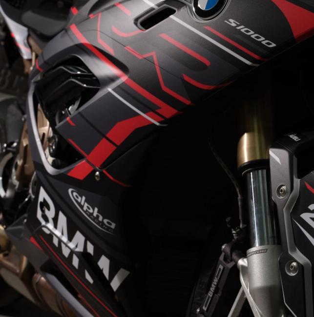 BMW S1000RR (19-22) K67 Dekor Stickerkit "RACESTP" Schwarz/Rot/Weiß