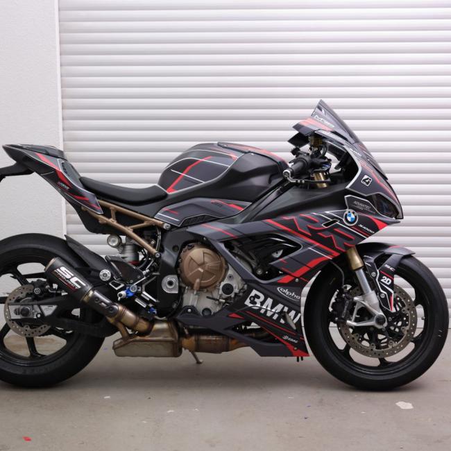 BMW S1000RR (19-22) K67 Dekor Stickerkit "RACESTP" Schwarz/Rot/Weiß