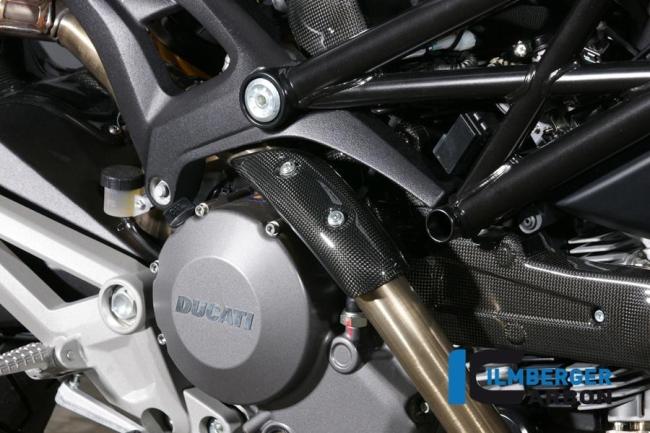 Exhaust heat shield at the manifold extended version carbon