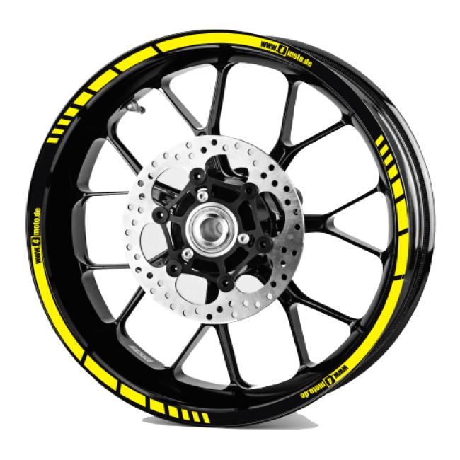 4moto® - Felgenrandaufkleber GP Style Wheelskinzz Felgendekore