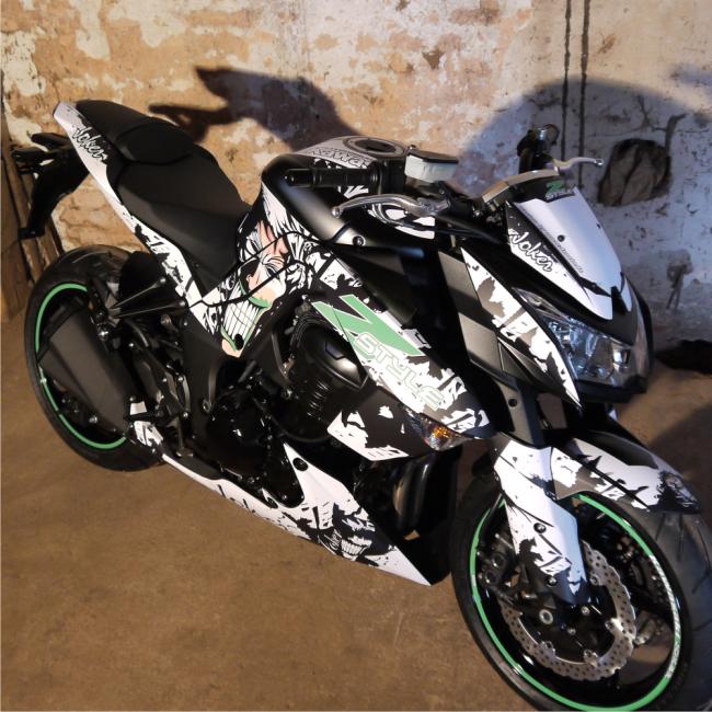 Kawasaki Z1000 "JOKER Grün" 10-13 Dekor Stickerkit
