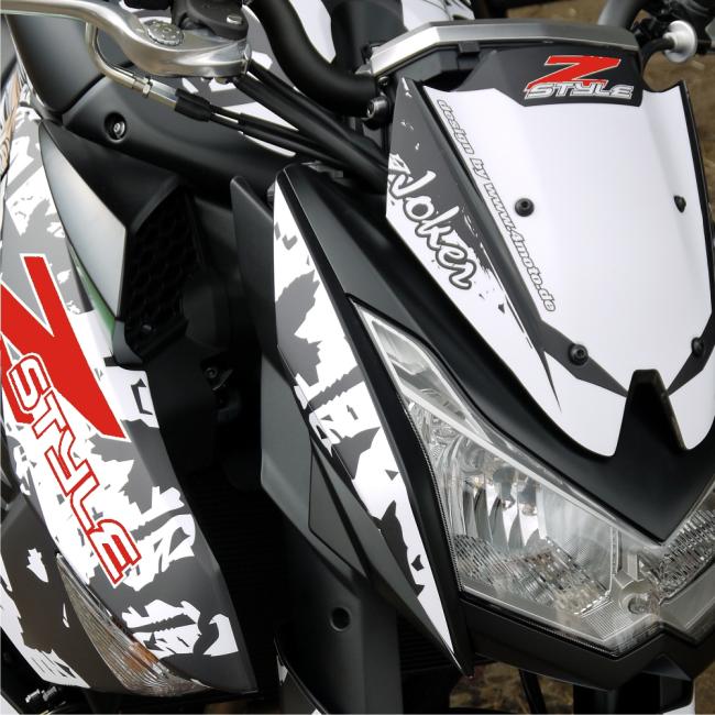 Kawasaki Z1000 "JOKER Rot"10-13 Dekor Stickerkit