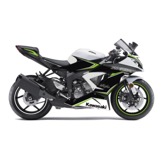 Kawasaki ZX-6R 636 "STREETRUN" 13-17 Dekor Stickerkit Neongrün