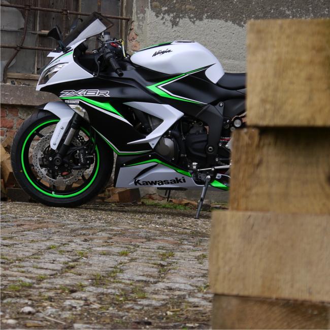 Kawasaki ZX-6R 636 "STREETRUN" 13-17 Dekor Stickerkit Neongrün