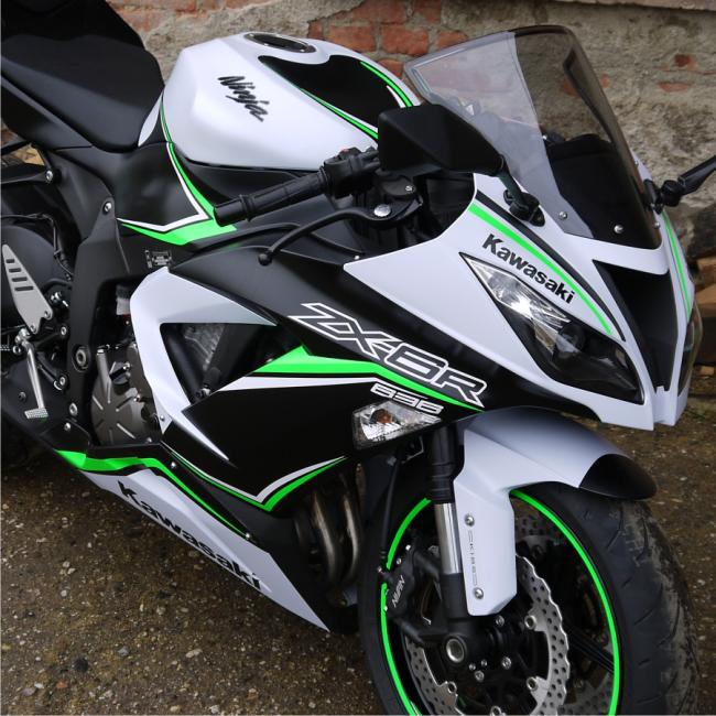 Kawasaki ZX-6R 636 "STREETRUN" 13-17 Dekor Stickerkit Neongrün