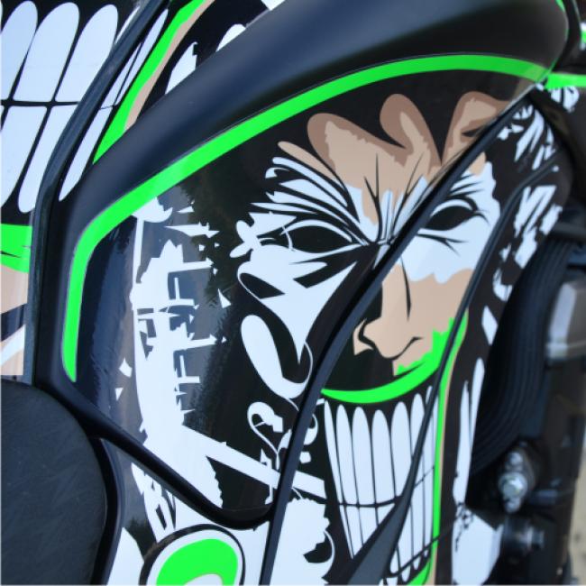 Kawasaki Z1000 "JOKER" 14- Dekor Stickerkit Fluogreen