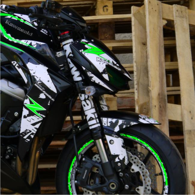 Kawasaki Z1000 "JOKER" 14- Dekor Stickerkit Fluogreen
