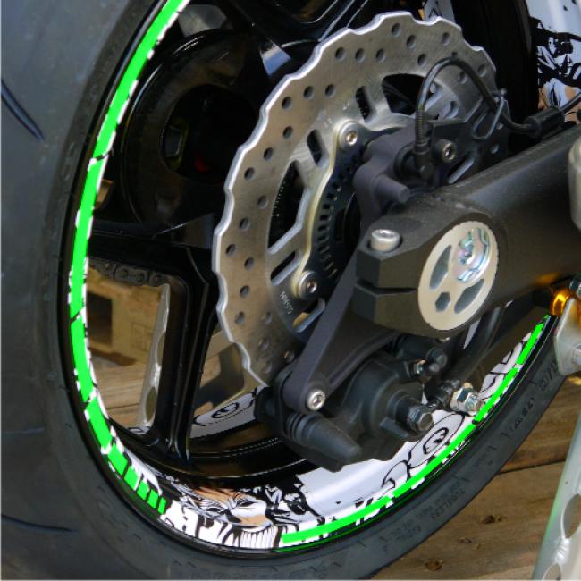 Kawasaki Z1000 "JOKER" 14- Dekor Stickerkit Fluogreen