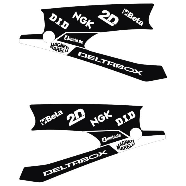 Yamaha R1 (06-14) Schwingenaufkleber Dekor - Schwarz | Weiß Yamaha R1 (06-14) Schwingenaufkleber Dekor - Schwarz | Weiß