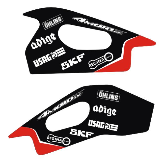 Swingarm decal Dekor Aprilia RSV4 black/Red