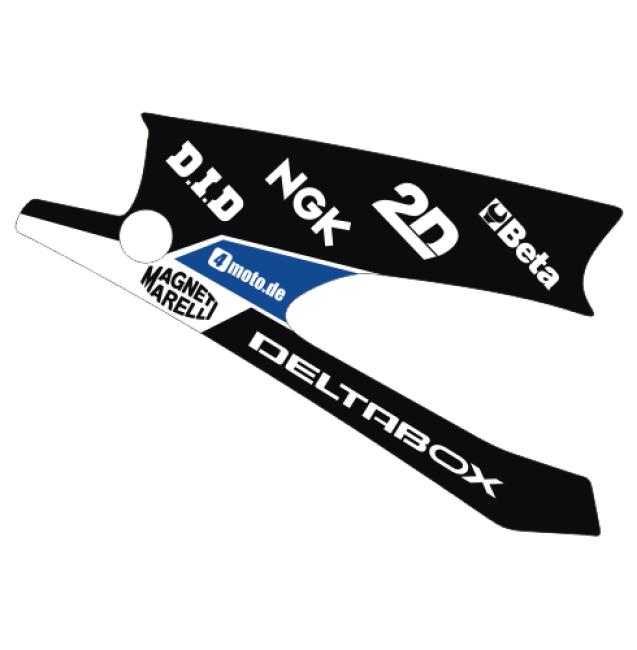 Yamaha R1 (06-14) Schwingenaufkleber Dekor - Schwarz | Blau
