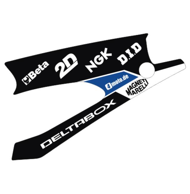 Yamaha R1 (06-14) Schwingenaufkleber Dekor - Schwarz | Blau