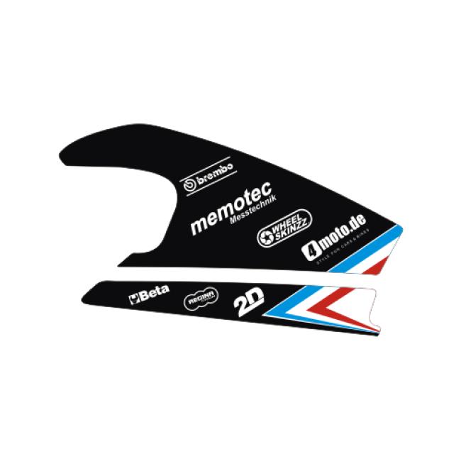 BMW S1000RR (09-18) Schwingenaufkleber Dekor - Blau | Weiß | Rot