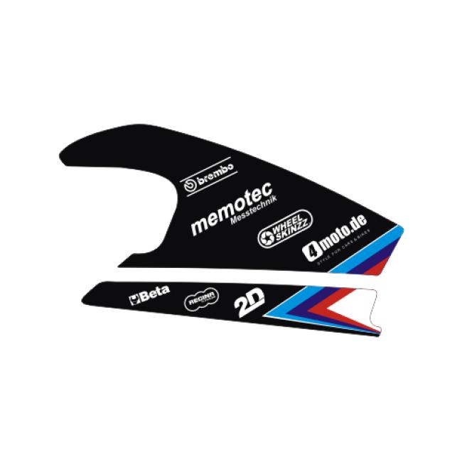 BMW S1000RR (09-18) Schwingenaufkleber Dekor - Blau | Cyan | Rot