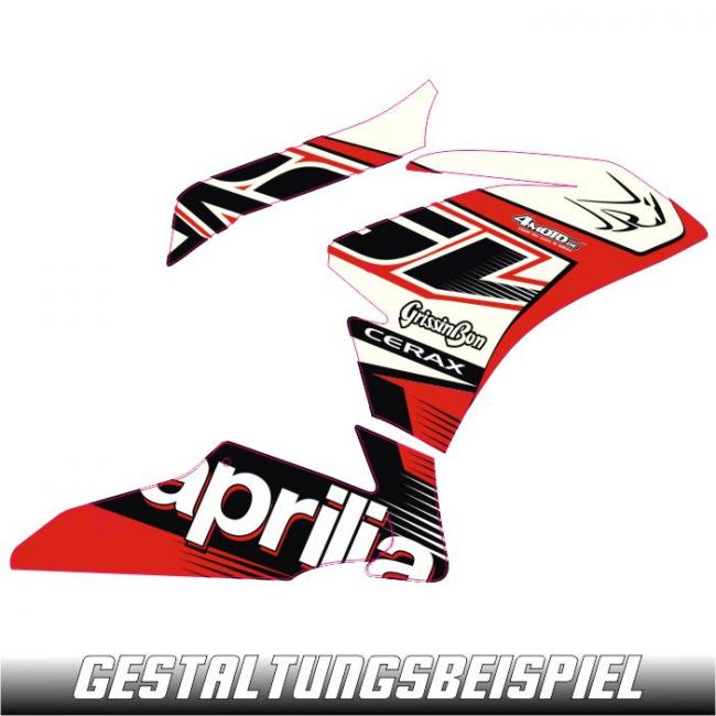 Aufkleber 3D Motorrad Kompatibel mit Aprilia RSV4 2009-2023 Führungsplatte