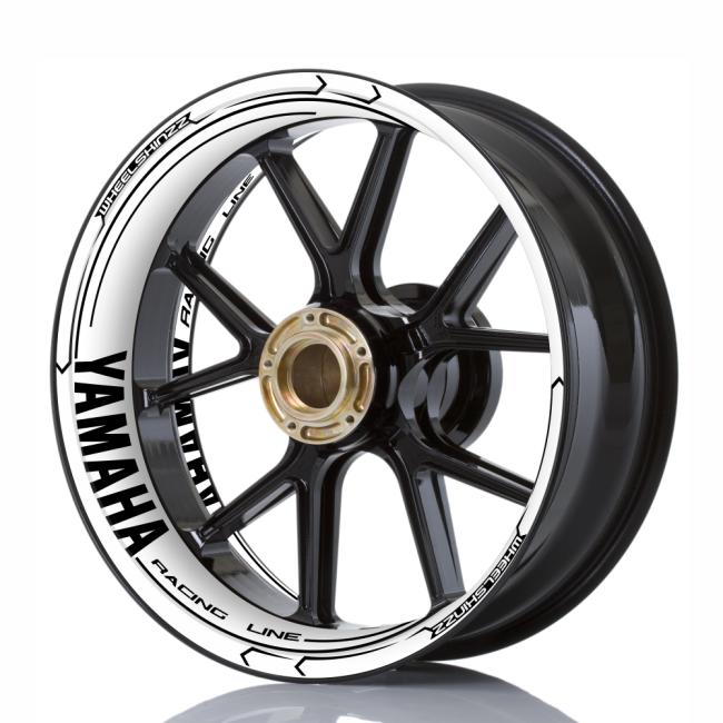 Wheelskinzz® YAMAHA "Racing Line" White/Black