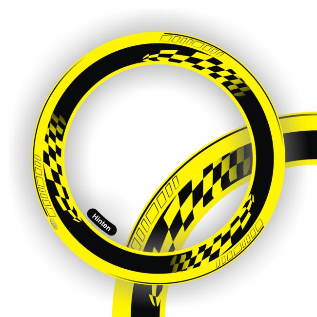 Wheelskinzz® "RACE FLAG" Gelb