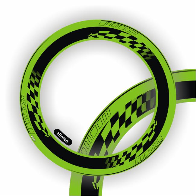 Wheelskinzz® "RACE FLAG" Grün