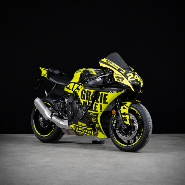 YAMAHA R1 (RN65) 20-24 "GRAZIE VALE" Graphics Fluoyellow