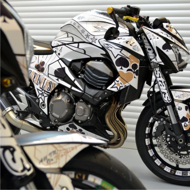 Kawasaki Z800 "Gambling" 13-16 Motorrad Dekor Stickerkit