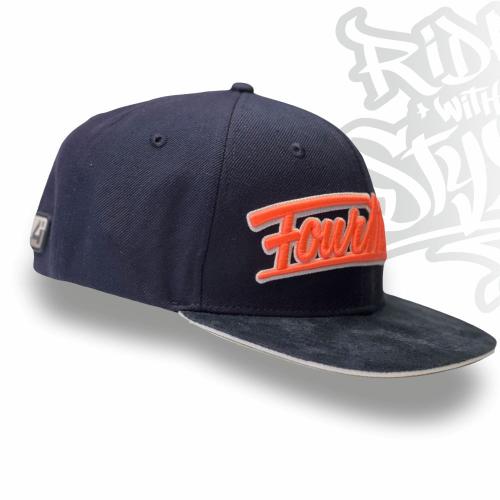 4moto "FOURMOTO" Snapback Cap Navi Fluo Orange