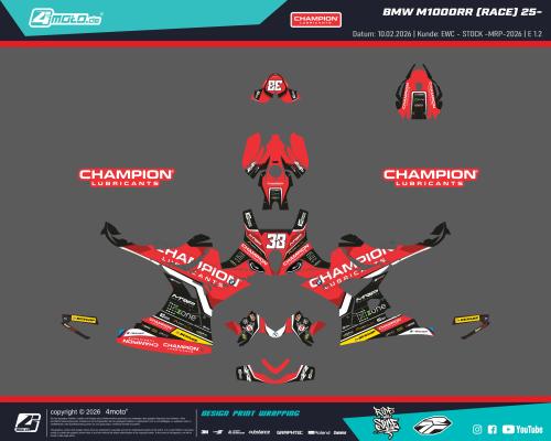 MRP - BMW M1000RR "CHAMPION" Dekor 2026