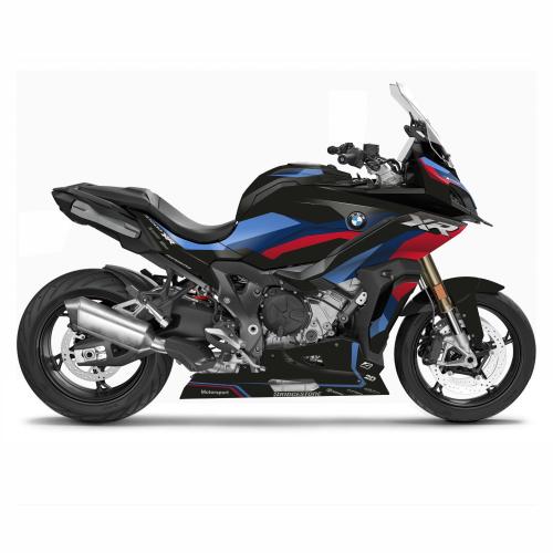 BMW S1000XR (21-23) Graphic Kit "Tricolore N°1" Black