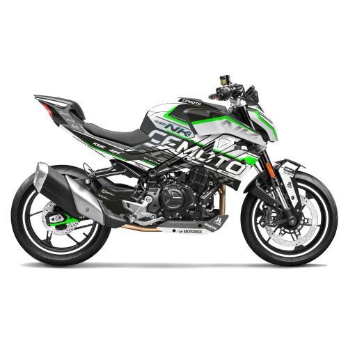 CFMoto 450NK (23 - _) "RACE-RC" White-Green Dekor Graphics