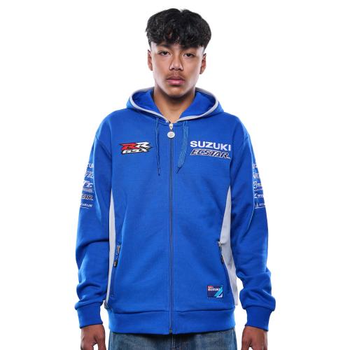 Suzuki Ecstar Team Hoodie – Blue/Grey