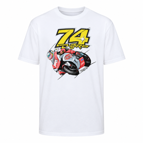 Daijiro Kato T-Shirt #74 – Motorsport Grafikshirt Weiß